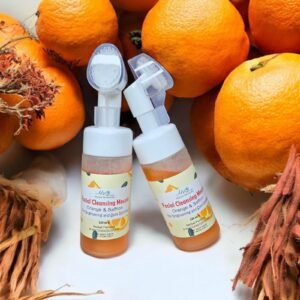 Facial Cleansing Mousse Orange & Saffron for Brightening and Spot Removal.