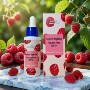 Raspberry Brightening Sunscreen Serum SPF 50+ Advance UV Protector